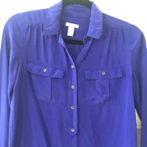 J.Crew Silk Button Down Top